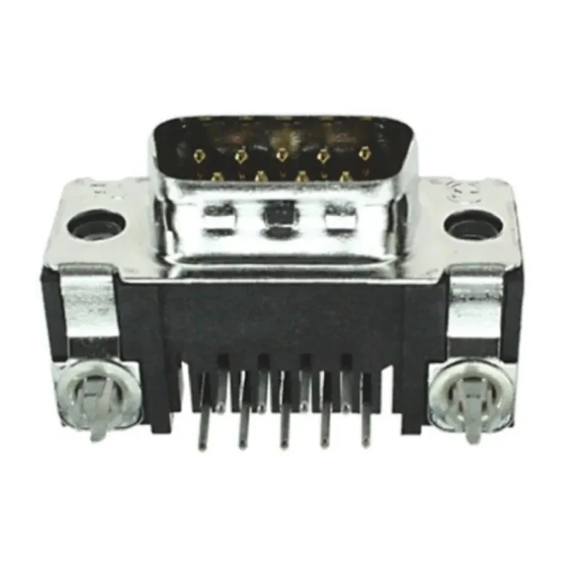 TE Connectivity AMPLIMITE HD-20 9 Way Right Angle 2.28 mm Pitch Through Hole D-Sub Connector with 4 to 40 UNC Male 5788792-1