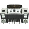 TE Connectivity AMPLIMITE HD-20 9 Way Right Angle 2.28 mm Pitch Through Hole D-Sub Connector with 4 to 40 UNC Male 5788792-1