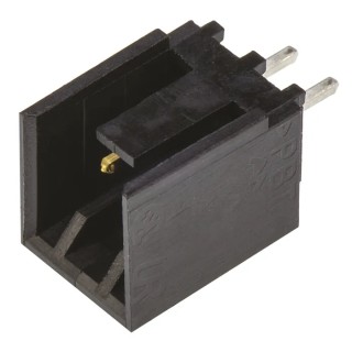 TE Connectivity MTA-100 Series Straight Through Hole PCB Header, 2 Contacts, 2.54 mm Pitch, 1 Row, Shrouded 2-644487-2