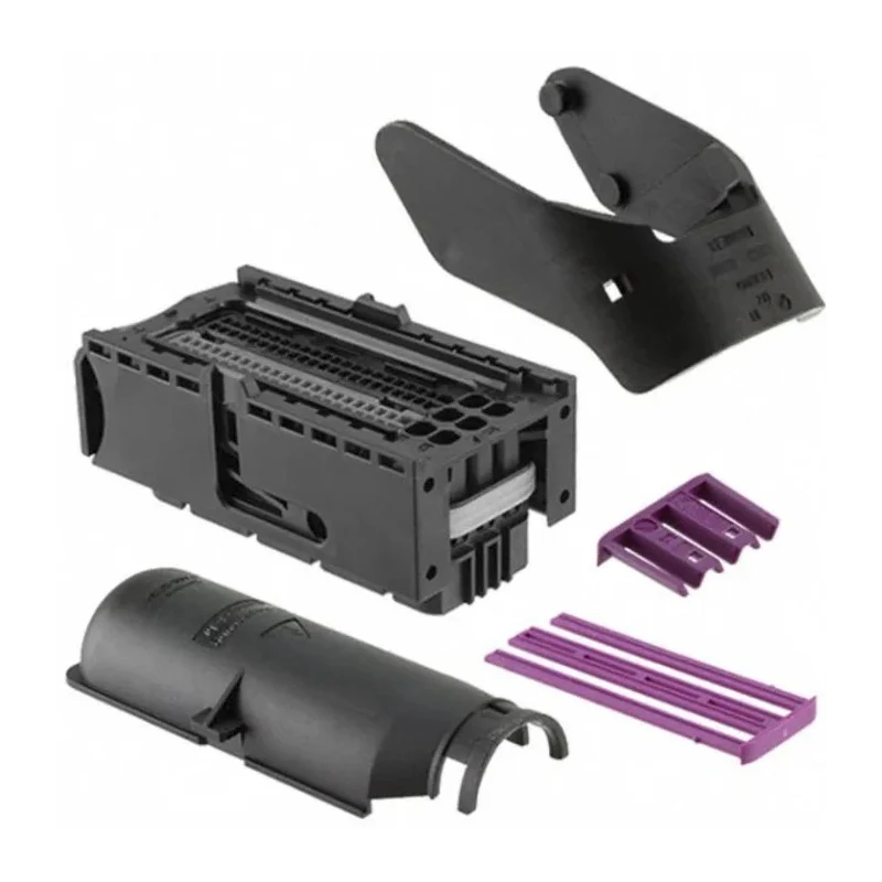 TE Connectivity Micro Quadlok System Automotive Connector Female Black Purple Cable 94 Way Crimp Termination 3-1534904-4