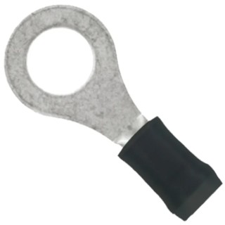 TE Connectivity PIDG Insulated Ring Terminal, M2.5 Stud Size, 24 AWG 22 AWG Wire Size, Black 151438