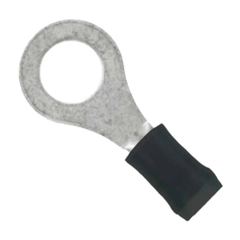 TE Connectivity PIDG Insulated Ring Terminal, M2.5 Stud Size, 24 AWG 22 AWG Wire Size, Black 151438