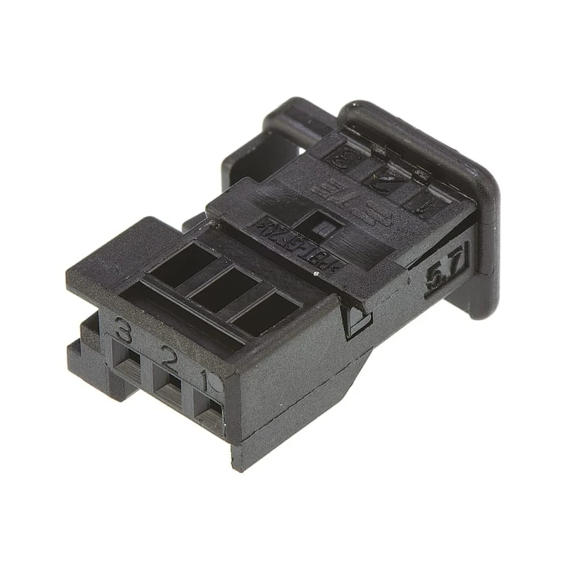 TE Connectivity Micro Quadlok System Automotive Connector Female Black Cable 3 Way Crimp Termination 953697-1
