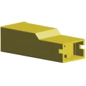 TE Connectivity Positive Lock .250 1 Way Nylon Crimp Terminal Housing 6.35 mm Tab Size 154719-4