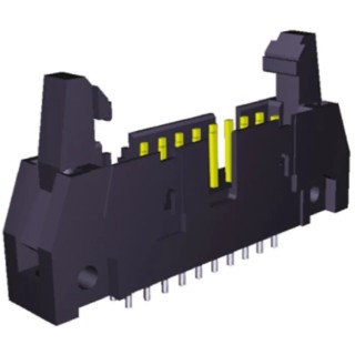 TE Connectivity AMP-LATCH Series Straight Through Hole PCB Header 20 Contacts 2.54 mm Pitch 2 Row Shrouded 5499910-4