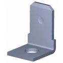 TE Connectivity FASTON .250 Black Uninsulated Male Spade Connector Stud 6.35 x 0.81 mm Tab Size 42095-1