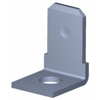TE Connectivity FASTON .250 Black Uninsulated Male Spade Connector Stud 6.35 x 0.81 mm Tab Size 42095-1