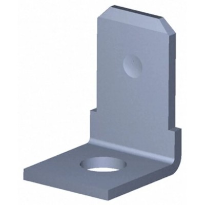 TE Connectivity FASTON .250 Black Uninsulated Male Spade Connector Stud 6.35 x 0.81 mm Tab Size 42095-1