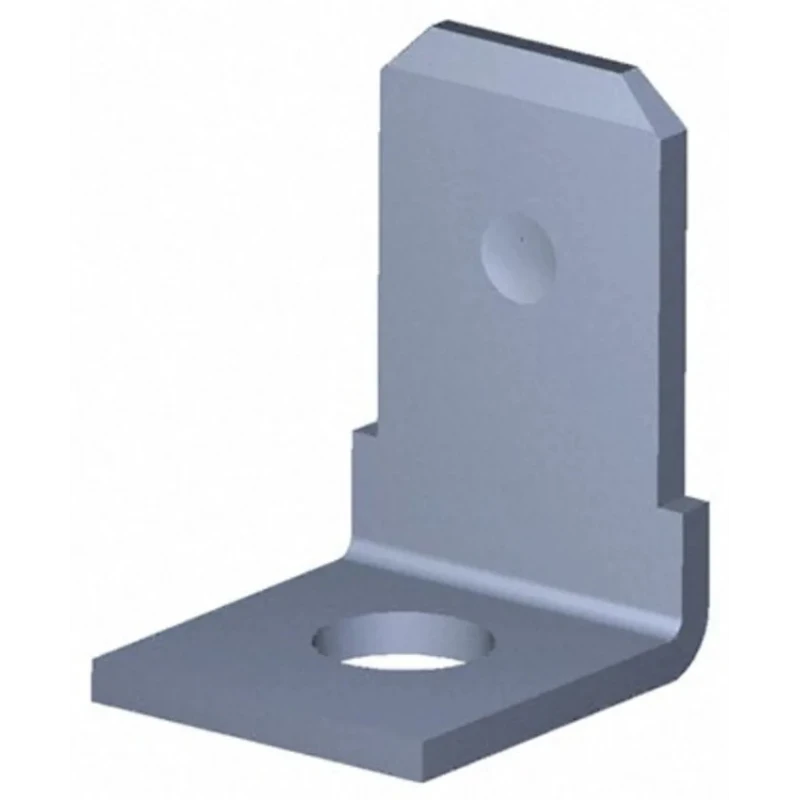 TE Connectivity FASTON .250 Black Uninsulated Male Spade Connector Stud 6.35 x 0.81 mm Tab Size 42095-1