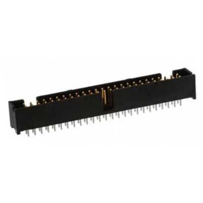 TE Connectivity AMP-LATCH Series Straight Through Hole PCB Header, 50 Contacts, 2.54 mm Pitch, 2 Row, Shrouded 1-103309-0