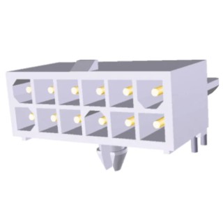 TE Connectivity Mini-Universal MATE-N-LOK Series Right Angle Through Hole PCB Header, 16 Contacts, 4.14 mm Pitch 1-770974-0