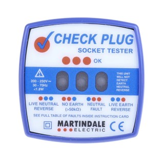 Martindale Socket Tester 13A 250V CAT II CP501