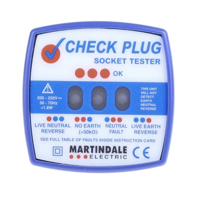 Martindale Socket Tester 13A 250V CAT II CP501
