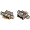 Glenair Micro-D 6 Way Straight Through Hole Aluminium Housing Female D-Sub Connector GMSM2-6SSB