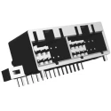TE Connectivity Dual Line Interlock Series Right Angle Through Hole PCB Header 28 Contacts 3 mm Pitch 172241-1