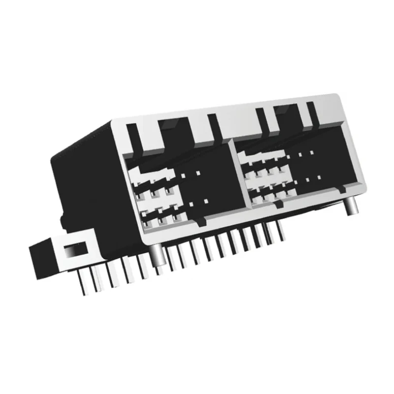 TE Connectivity Dual Line Interlock Series Right Angle Through Hole PCB Header 28 Contacts 3 mm Pitch 172241-1