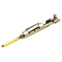 TE Connectivity Dynamic 2000 Series Male Crimp Terminal, 28 AWG Min Crimp, 24 AWG Max, Gold Plated Copper Alloy 1318112-1