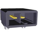 TE Connectivity Dynamic 3000 Series Right Angle Through Hole PCB Header 2 Contact 5.08 mm Pitch 1 Row Shrouded 1-179276-3