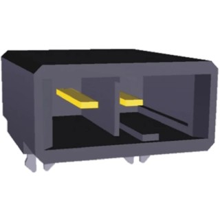 TE Connectivity Dynamic 3000 Series Right Angle Through Hole PCB Header 2 Contact 5.08 mm Pitch 1 Row Shrouded 1-179276-3