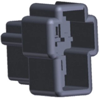 TE Connectivity FASTON .250 2 Way Nylon Crimp Terminal Housing 6.35 mm Tab Size 172129-2