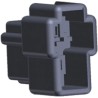 TE Connectivity FASTON .250 2 Way Nylon Crimp Terminal Housing 6.35 mm Tab Size 172129-2