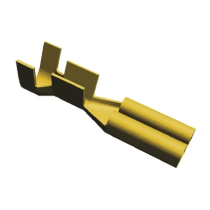 TE Connectivity FASTIN-FASTON .110 Yellow Uninsulated Female Spade Connector, Crimp Termination, 2.79 x 0.51 mm Tab 170042-1