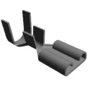 TE Connectivity FASTON .250 Silver Uninsulated Female Spade Connector, Crimp, 6.35 x 0.81 mm Tab Size 16 AWG to 12 42579-1