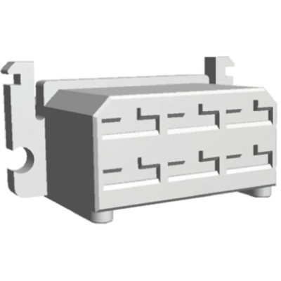 TE Connectivity FASTIN-FASTON .250 6 Way Nylon Crimp Terminal Housing Natural 171432-1