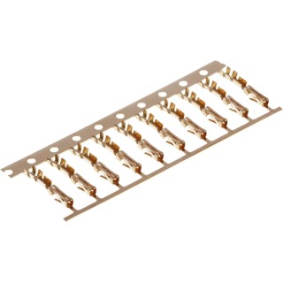 TE Connectivity AMPMODU MOD II Series Female Crimp Terminal 26 AWG Min, 22 AWG Max, Gold Plated Contact 280530-2