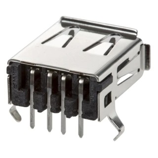 TE Connectivity Right Angle Through Hole Female USB Type A USB Connector USB 2.0 292303-4