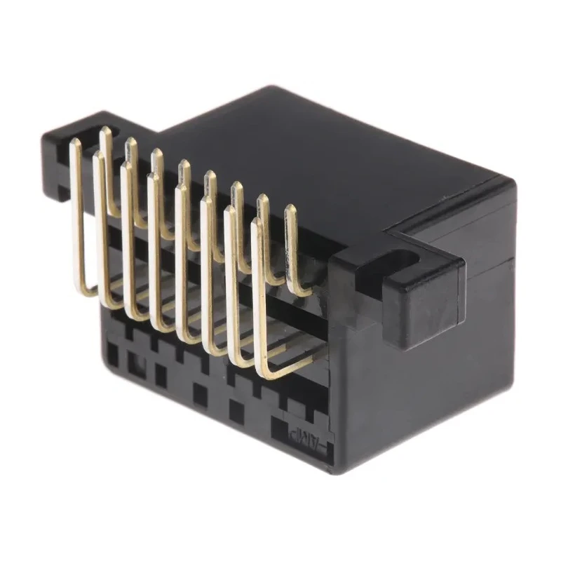 TE Connectivity MULTILOCK 040 II Automotive Connector Female Black Through Hole 16 Way Solder Termination 175615-2
