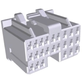 TE Connectivity MULTILOCK 040 II 24 Way 3 Row 2.5mm Pitch Male Connector Housing Cable Mount Straight 316371-1
