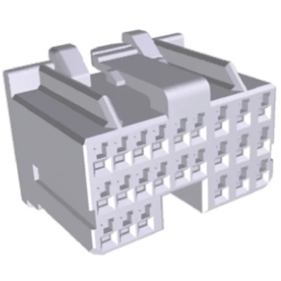 TE Connectivity MULTILOCK 040 II 24 Way 3 Row 2.5mm Pitch Male Connector Housing Cable Mount Straight 316371-1