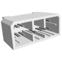 TE Connectivity MULTILOCK 070 Series Right Angle Through Hole PCB Socket, 14-Contact, 2 Row, 2.5 mm Pitch Solder 1-179019-1