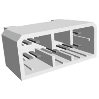 TE Connectivity MULTILOCK 070 Series Right Angle Through Hole PCB Socket, 14-Contact, 2 Row, 2.5 mm Pitch Solder 1-179019-1