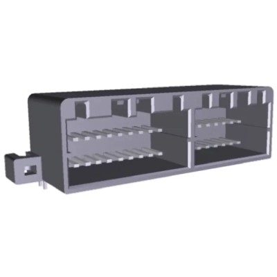 TE Connectivity MULTILOCK 040 II Series Right Angle Through Hole PCB Socket, 36-Contact, 2 Row, 2.5 mm Pitch Solder 179059-6