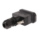 Amphenol Industrial SDB 9 Way Straight Cable D-Sub Connector, 5A, 500V, Solder Termination, Brass Contacts SDB-09BMMA-SL7001