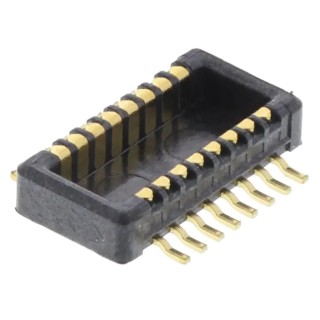 Molex SlimStack Series Straight Surface PCB Header 16 Contact, 0.5 mm Pitch, 2 Row, Shrouded 55560-0168