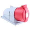 Amphenol Industrial Surface Mount Thermoplastic Industrial Power Connector 32A 415V IP44 Red Easy & Safe IP44