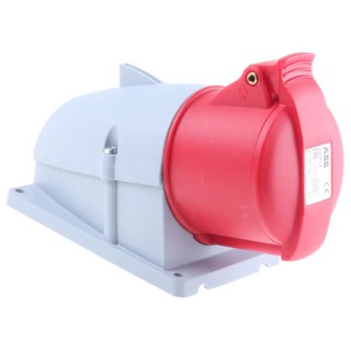 Amphenol Industrial Surface Mount Thermoplastic Industrial Power Connector 32A 415V IP44 Red Easy & Safe IP44