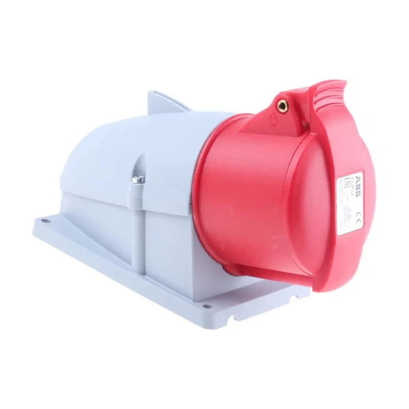 Amphenol Industrial Surface Mount Thermoplastic Industrial Power Connector 32A 415V IP44 Red Easy & Safe IP44