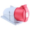 Amphenol Industrial Surface Mount Thermoplastic Industrial Power Connector 32A 415V IP44 Red Easy & Safe IP44