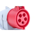 Amphenol Industrial Surface Mount Thermoplastic Industrial Power Connector 32A 415V IP44 Red Easy & Safe IP44