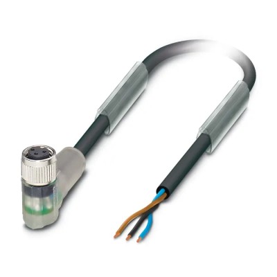 Phoenix Contact Sensor Actuator Cable Female 3 Way M8 Right Angle to 3 Way Angled Socket M8, 1.5m 24V 1671069