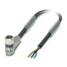 Phoenix Contact Sensor Actuator Cable Female 3 Way M8 Right Angle to 3 Way Angled Socket M8, 1.5m 24V 1671069