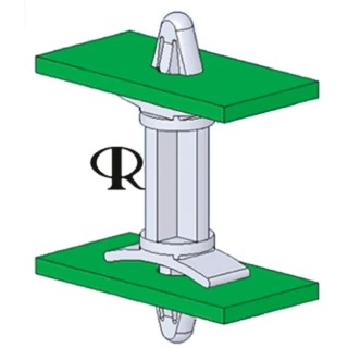 Essentra 9.5 mm High Nylon PCB Support Pillar for 3.18 mm PCB Hole DLCBS-6-01
