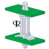Essentra 9.5 mm High Nylon PCB Support Pillar for 3.18 mm PCB Hole DLCBS-6-01