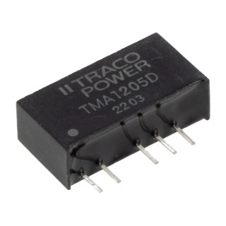 TRACOPOWER 1W SIP Single/Dual Output Unregulated Isolated DC/DC Converter TMA 1205D