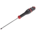 Facom Standard Slotted Screwdriver, 100 mm Blade Length, 204 mm Overall Length, Insulated Polyamide Handle, Steel ATW4X100CK