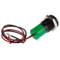 RS PRO Green Panel Mount Indicator 24V DC 20mA Lead Wire Termination IP67 Prominent Bezel 722-7441